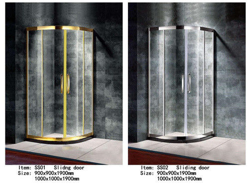 中国 ステンレス鋼フレームのシャワーのドアのエンクロージャ多色のセクターの形の反細菌 サプライヤー