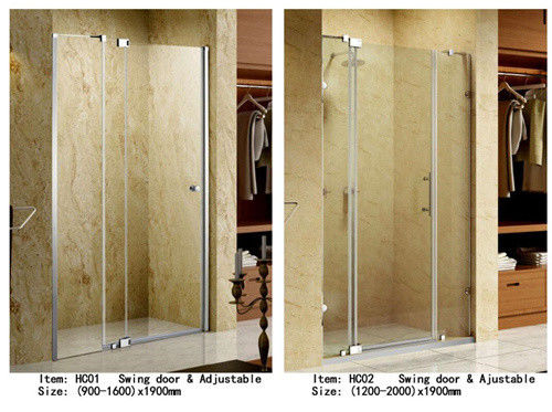 中国 3つのパネルの調節可能なサポート・バーとのまっすぐなフレームレスガラス シャワーのドア ヒンジの入り口様式 サプライヤー