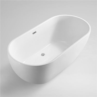 中国 280/220L容量の純粋で白いアクリルの浴槽、反錆のアクリルの支えがない浴槽 サプライヤー